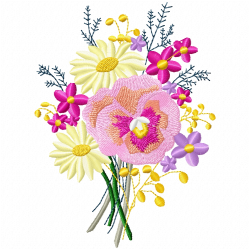 Flowers And Tree Embroidery Design 7 Flowers And Tree Embroidery Design 7